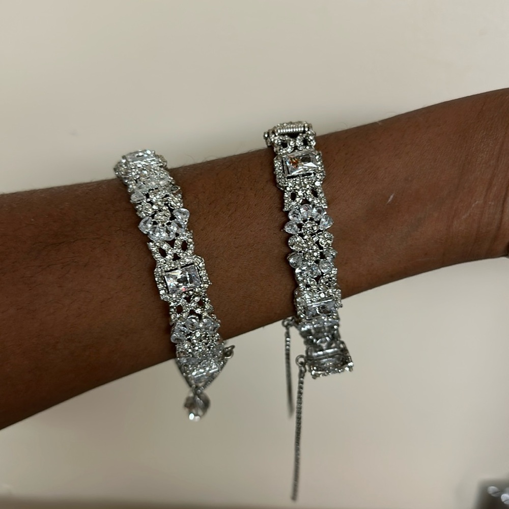 Silver Plated Bangles size 2.6